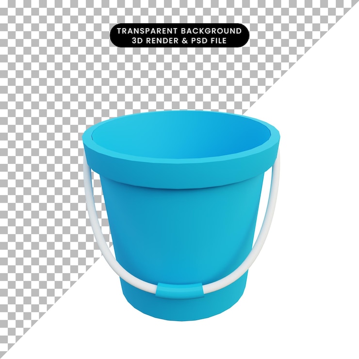 PSD ilustración 3d cubo de objeto simple