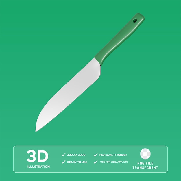Ilustración 3D del cuchillo PSD