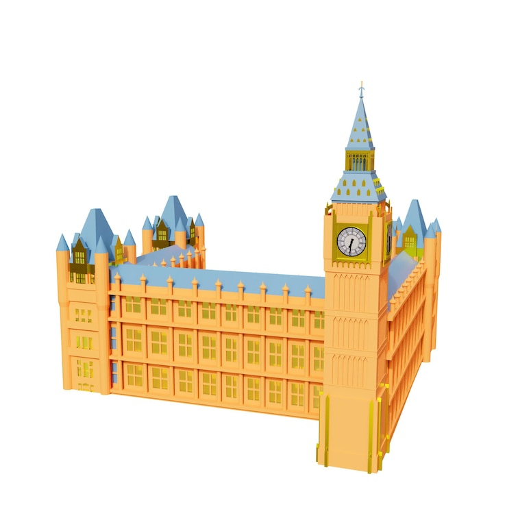 PSD ilustración 3d de la cultura de inglaterra