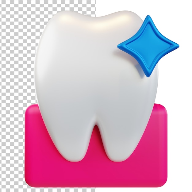 Ilustración 3D del diente molar