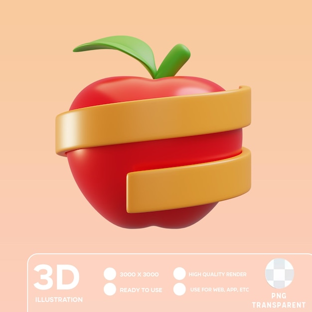 PSD ilustración 3d de la dieta psd