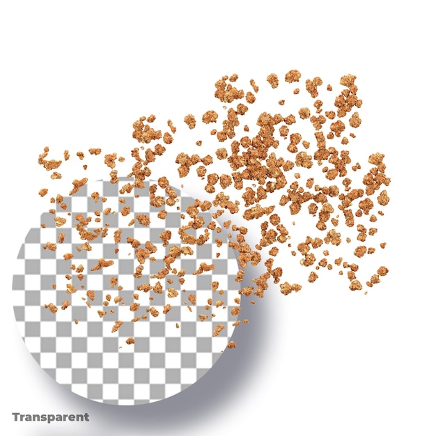 Ilustración 3D de un diseño abstracto con fondo transparente