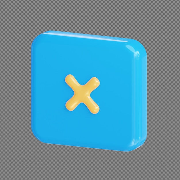 Ilustración 3D de un diseño abstracto con fondo transparente