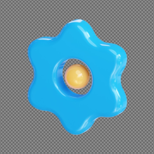 Ilustración 3D de un diseño abstracto con fondo transparente