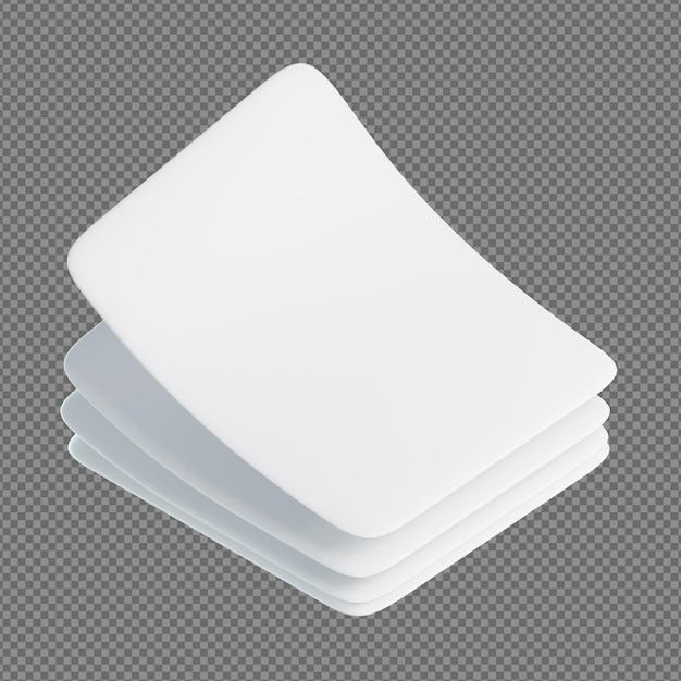 Ilustración 3D de un diseño abstracto con fondo transparente