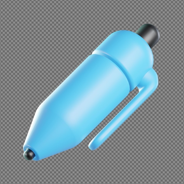 Ilustración 3d de diseño abstracto con fondo transparente