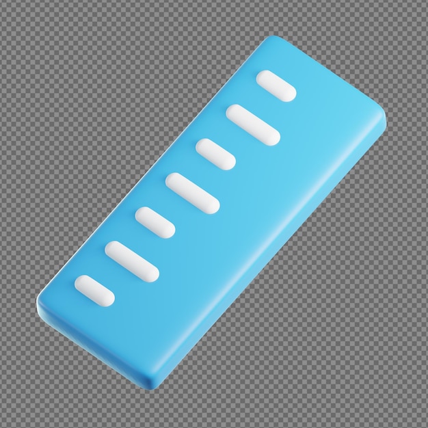 Ilustración 3d de diseño abstracto con fondo transparente