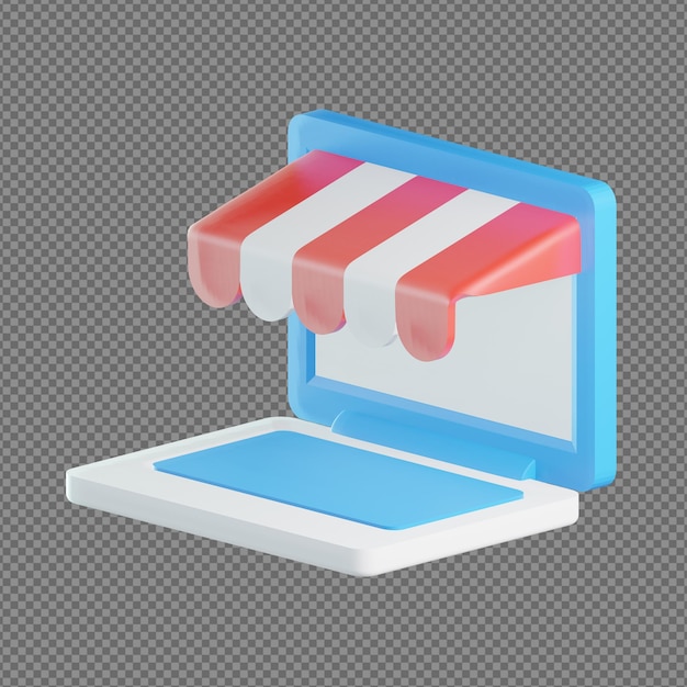 Ilustración 3D de un diseño abstracto con fondo transparente