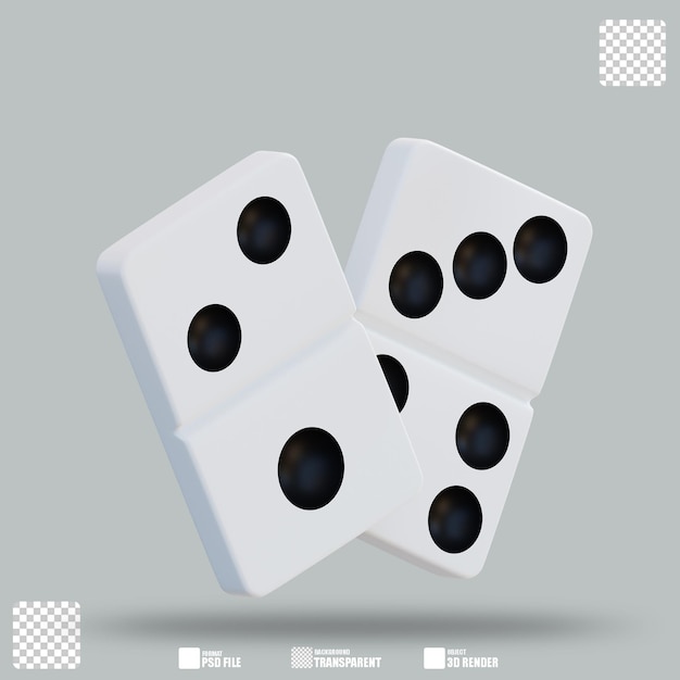 Ilustración 3D dominó 3