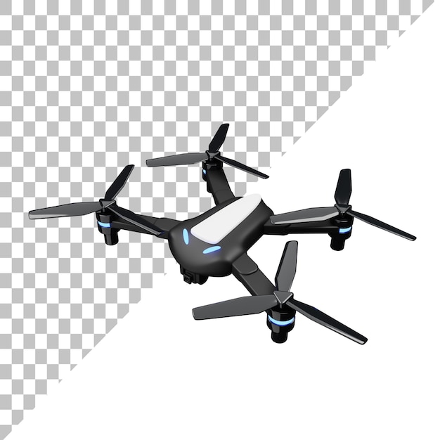 PSD ilustración 3d de drone