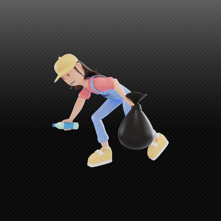 PSD ilustración 3d de ecología y medio ambiente con fondo transparente