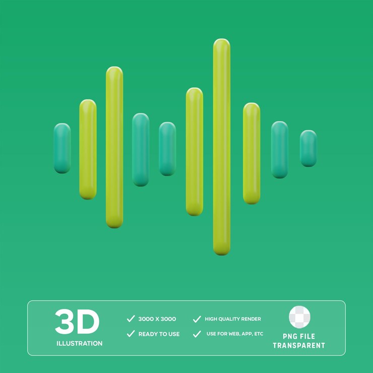 Ilustración 3D del ecualizador PSD