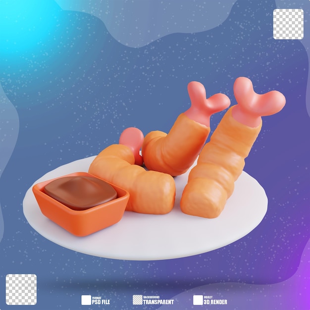 Ilustración 3d edi furui comida 3