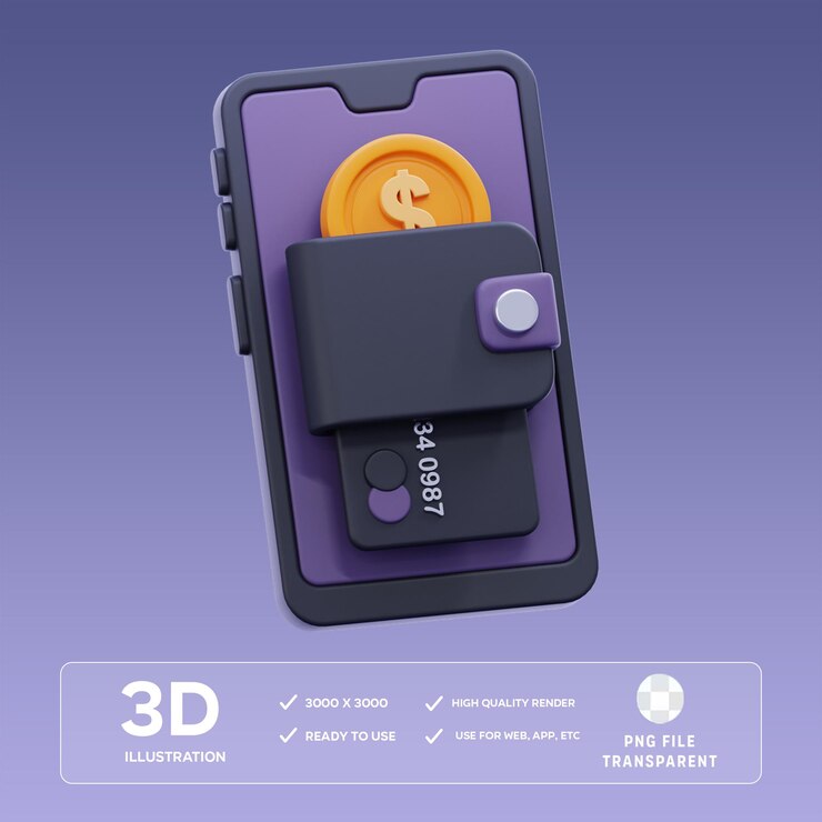 Ilustración 3D sin efectivo de PSD