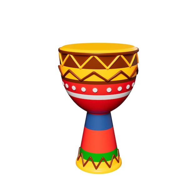 Ilustración 3D de elementos de África
