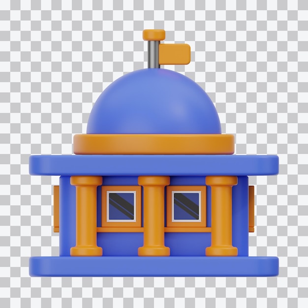 Ilustración en 3D de la Embajada