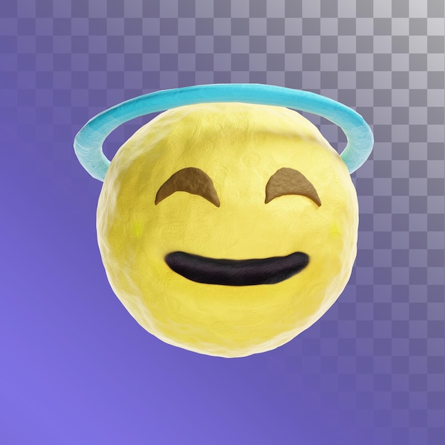 Ilustración 3d de emoticonos de halo