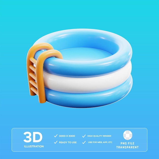 Ilustración 3D de la encuesta de natación de PSD