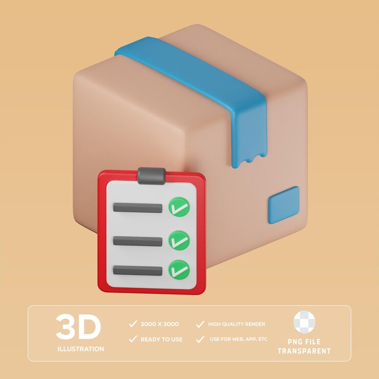 PSD ilustración 3d de la entrega exitosa de psd
