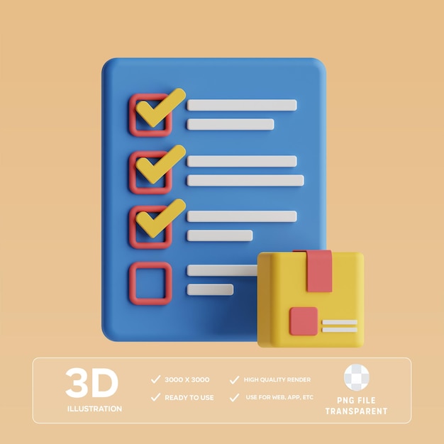 Ilustración 3D de la entrega logística de PSD