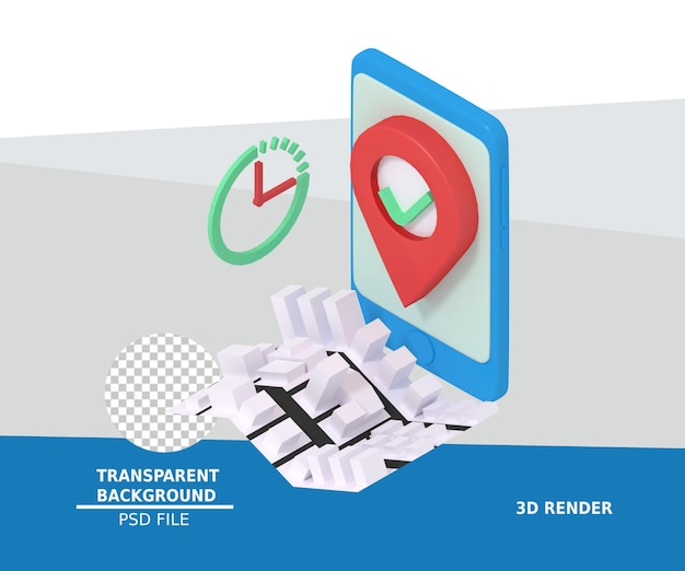Ilustración 3D de entrega rápida