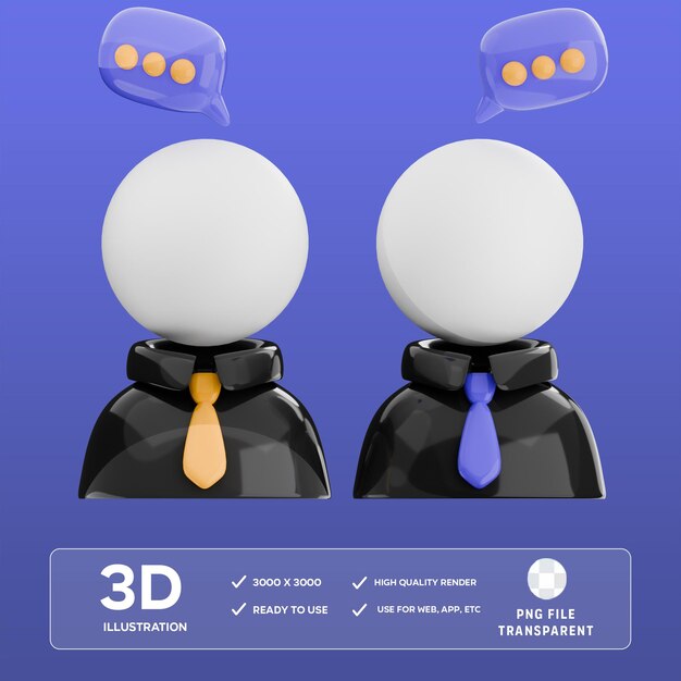 Ilustración en 3D de la entrevista de PSD