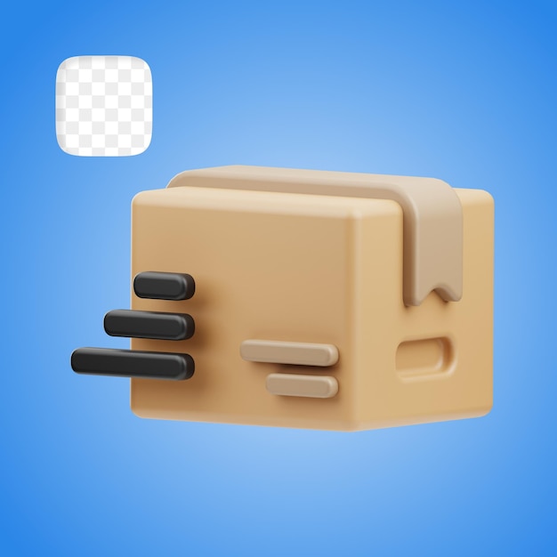 Ilustración 3D de envío