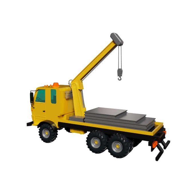 Ilustración en 3D del equipo de construcción