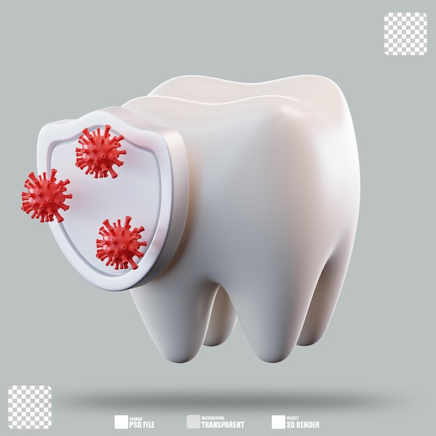 Ilustración 3D del escudo dental 2