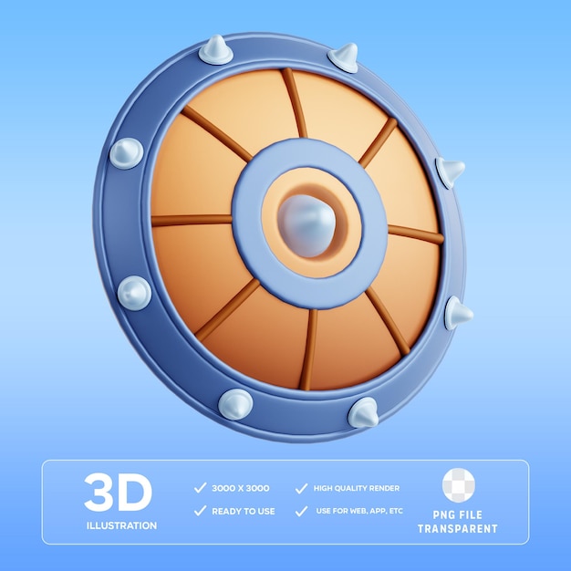 Ilustración 3D del escudo PSD
