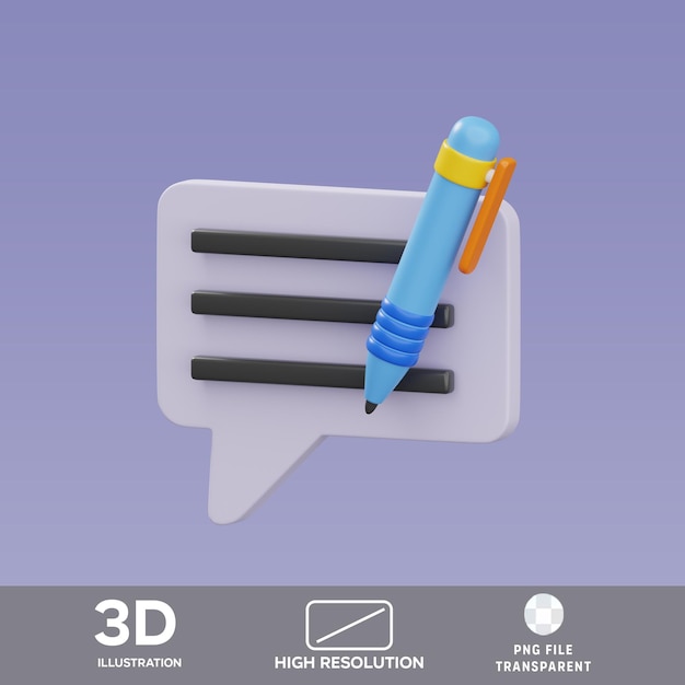 Ilustración 3D del eslogan de PSD