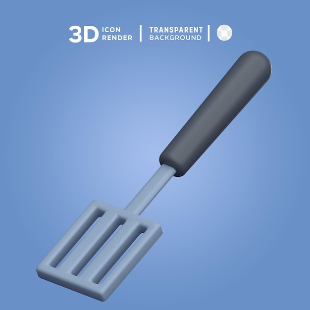 PSD ilustración 3d de la espátula psd