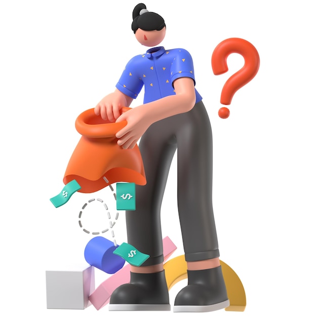 Ilustración 3D en estado vacío