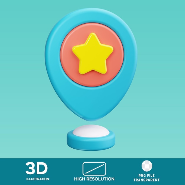 Ilustración 3D de la estrella de almacenamiento de PSD