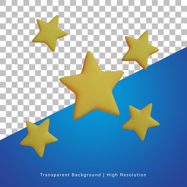 Ilustración 3D de estrellas