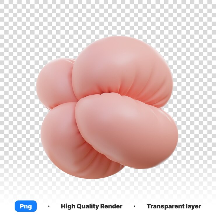 Ilustración 3D de la estructura atómica física y química del modelo 3D en un fondo transparente