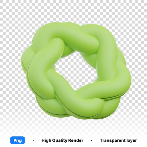 Ilustración 3D de la estructura atómica física y química del modelo 3D en un fondo transparente