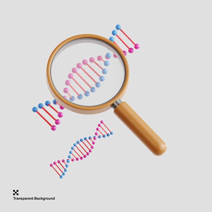 PSD ilustración 3d de la estructura de la hélice del adn