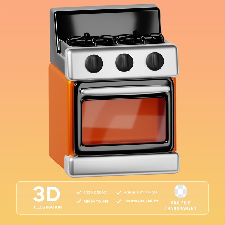 Ilustración 3D de la estufa PSD