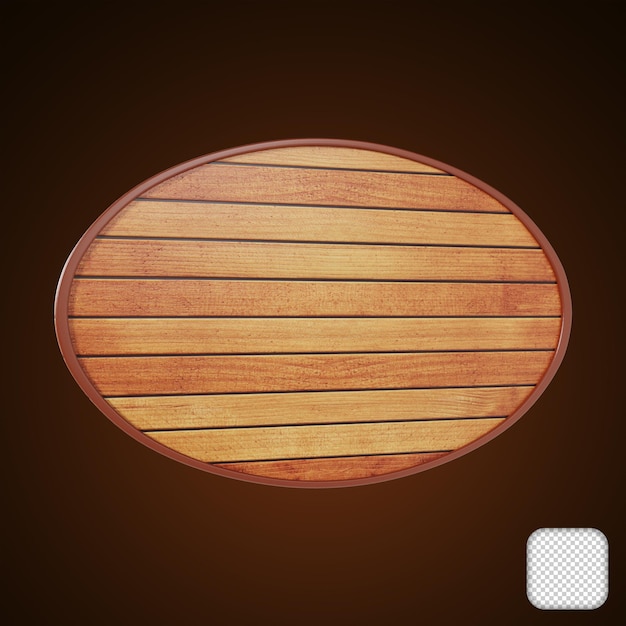 Ilustración 3d de etiquetas de descuento de madera