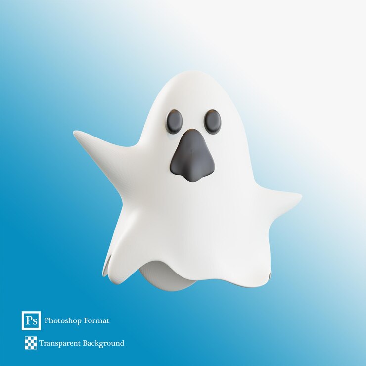 PSD ilustración 3d fantasma
