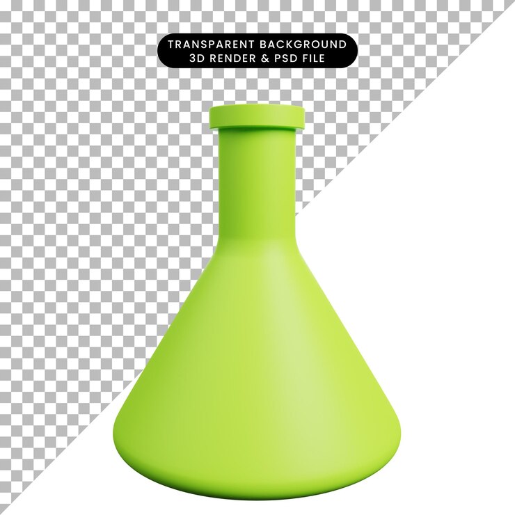 PSD ilustración 3d de física de icono simple