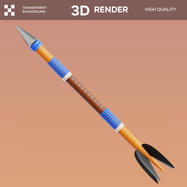Ilustración 3D de la flecha de PSD