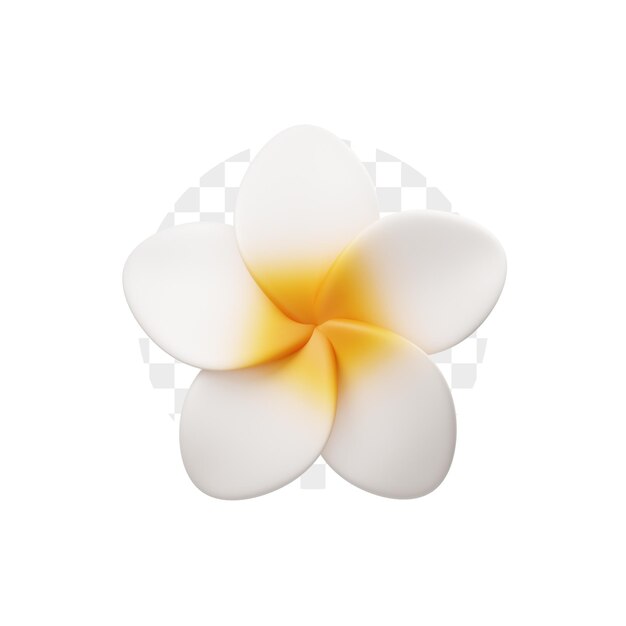 PSD ilustración en 3d de la flor de frangipani