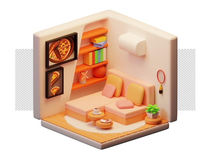 PSD ilustración en 3d de fondo transparente ilustración de fondo transparente en 3d