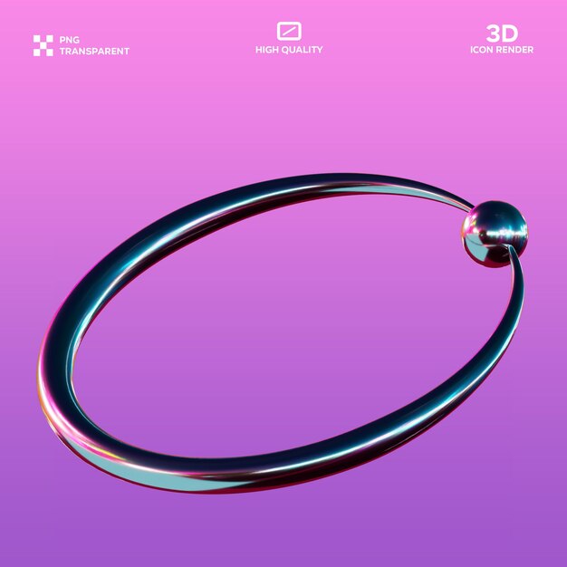 Ilustración en 3D de la forma abstracta de PSD