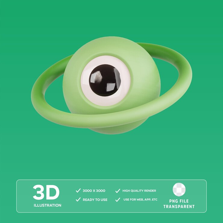 Ilustración en 3D de la forma abstracta de PSD