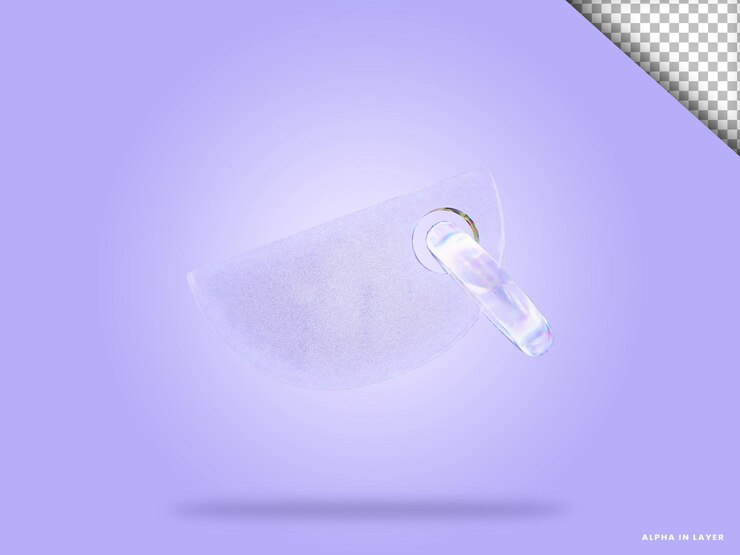 PSD ilustración 3d de forma abstracta de vidrio de dispersión