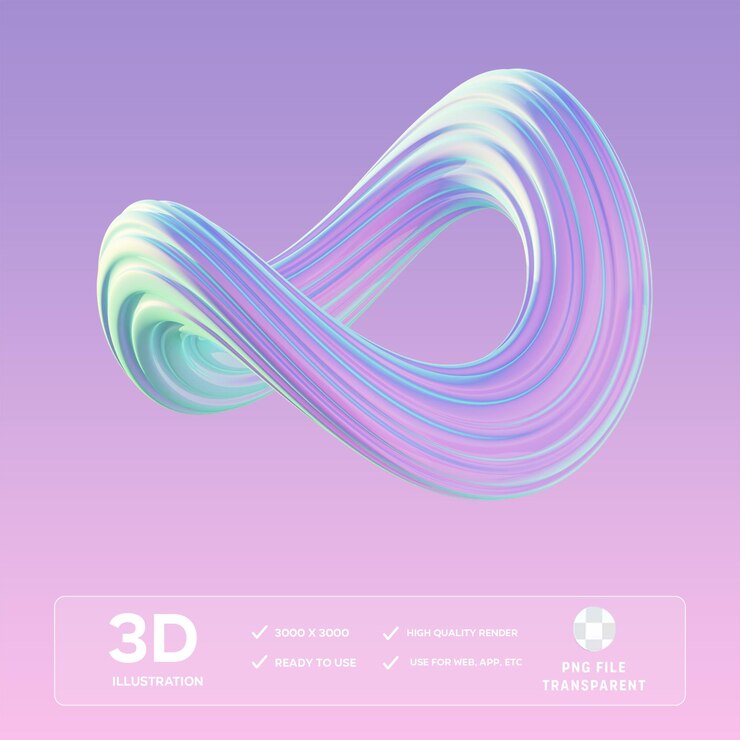Ilustración en 3D de la forma infinita de PSD