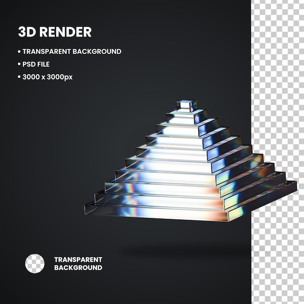 Ilustración 3D en forma de pirámide